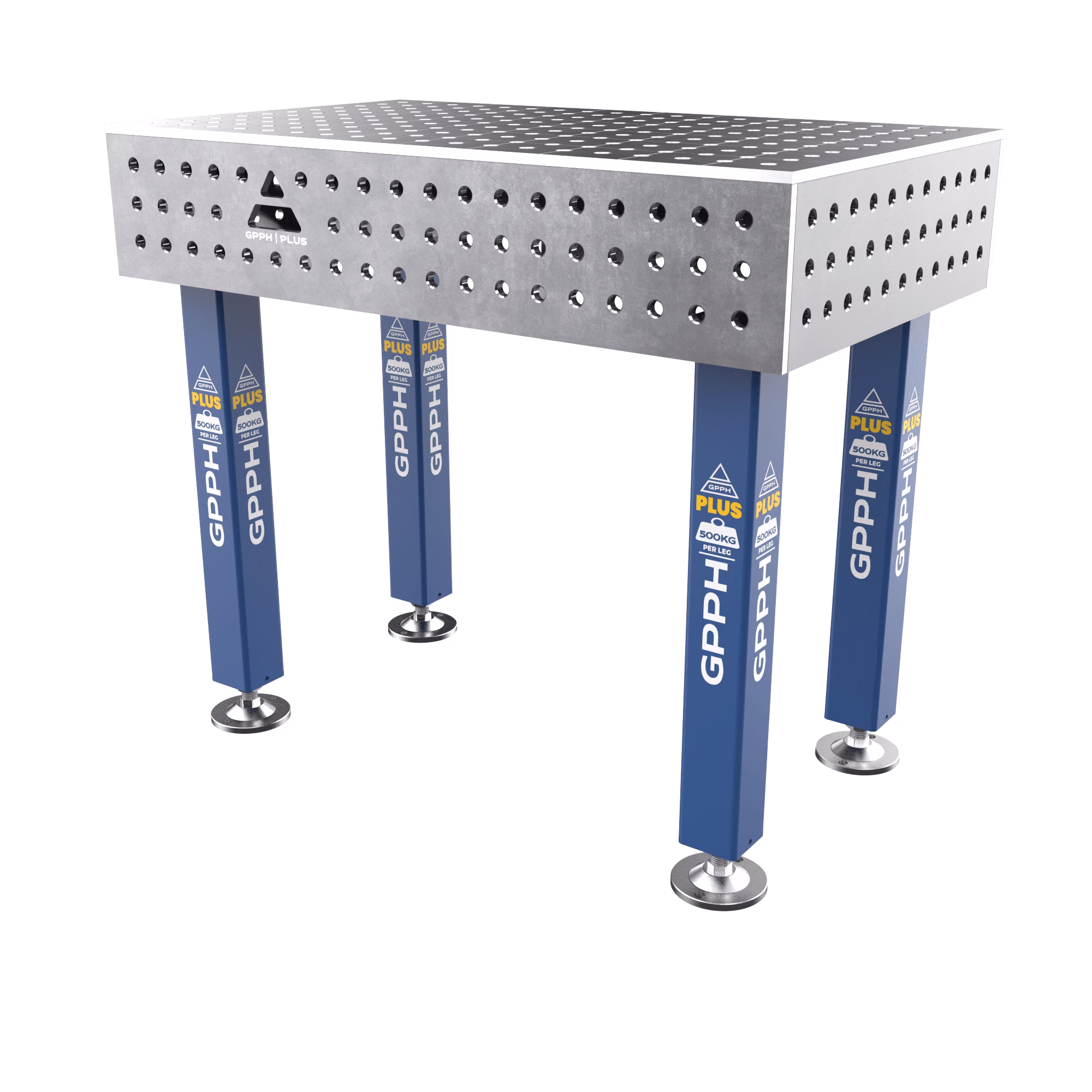 Zvárací stôl PLUS Rozmer - 1000x600mm, Mreža - 50x50mm, Systém - Φ16, Nohy - na nohách
