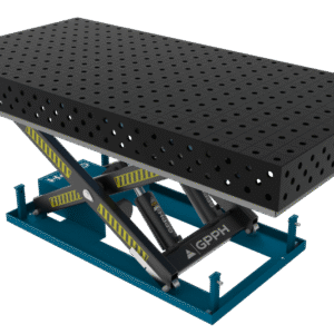 Stół Spawalniczy PRO 2400x1200 mm z hydraulicznym systemem podnoszenia, system 28, siatka 100x100mm