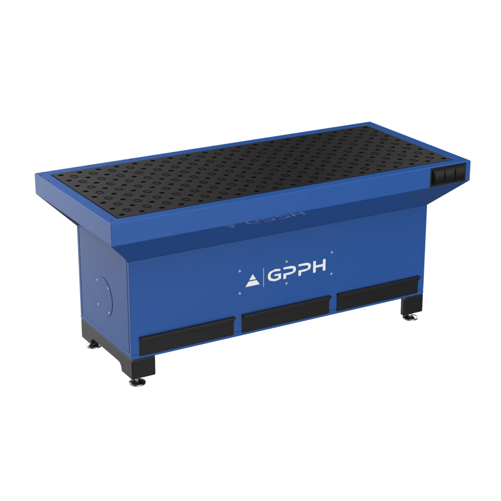 GPPH Poste de meulage et de soudage Base 1870 x 770 mm, filetage 28 mm, maillage 100 x 100 mm