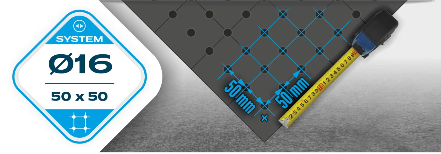Mreža rupa sistem fi16 50x50mm