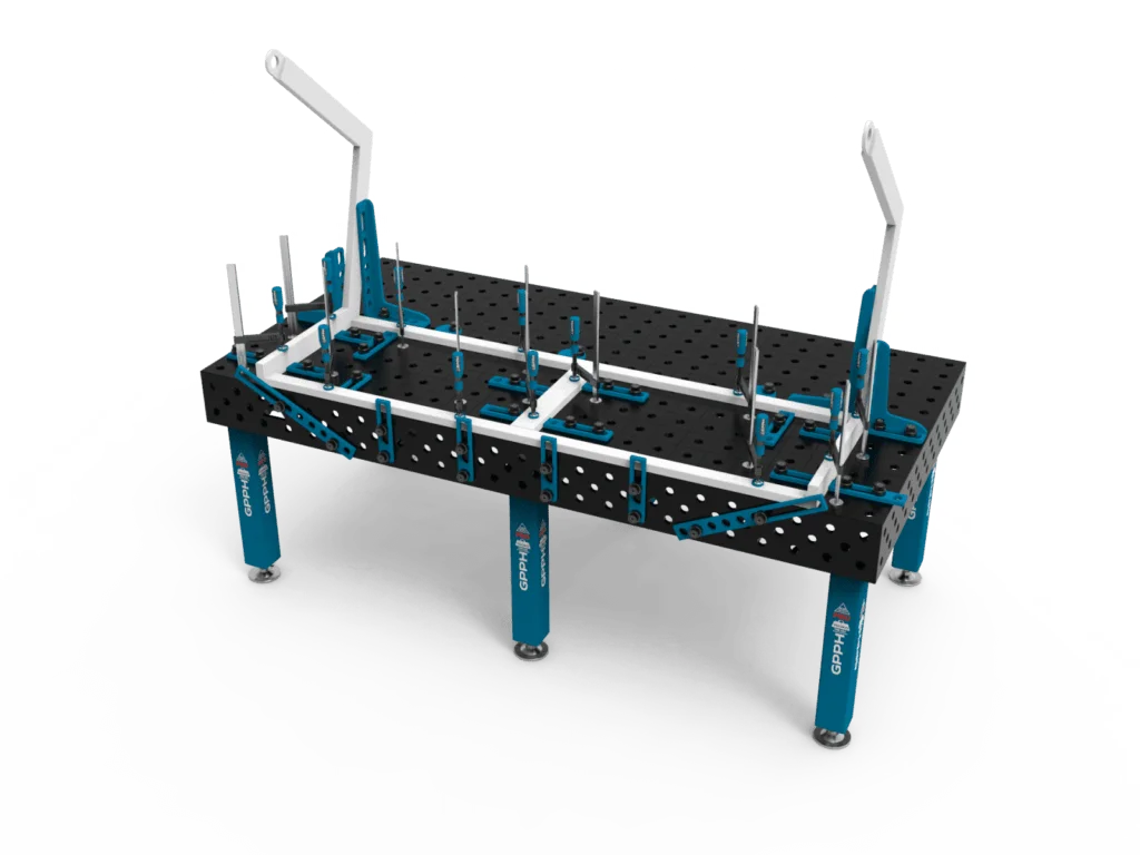 Lastafel PRO 2400x1200 mm tijdens gebruik