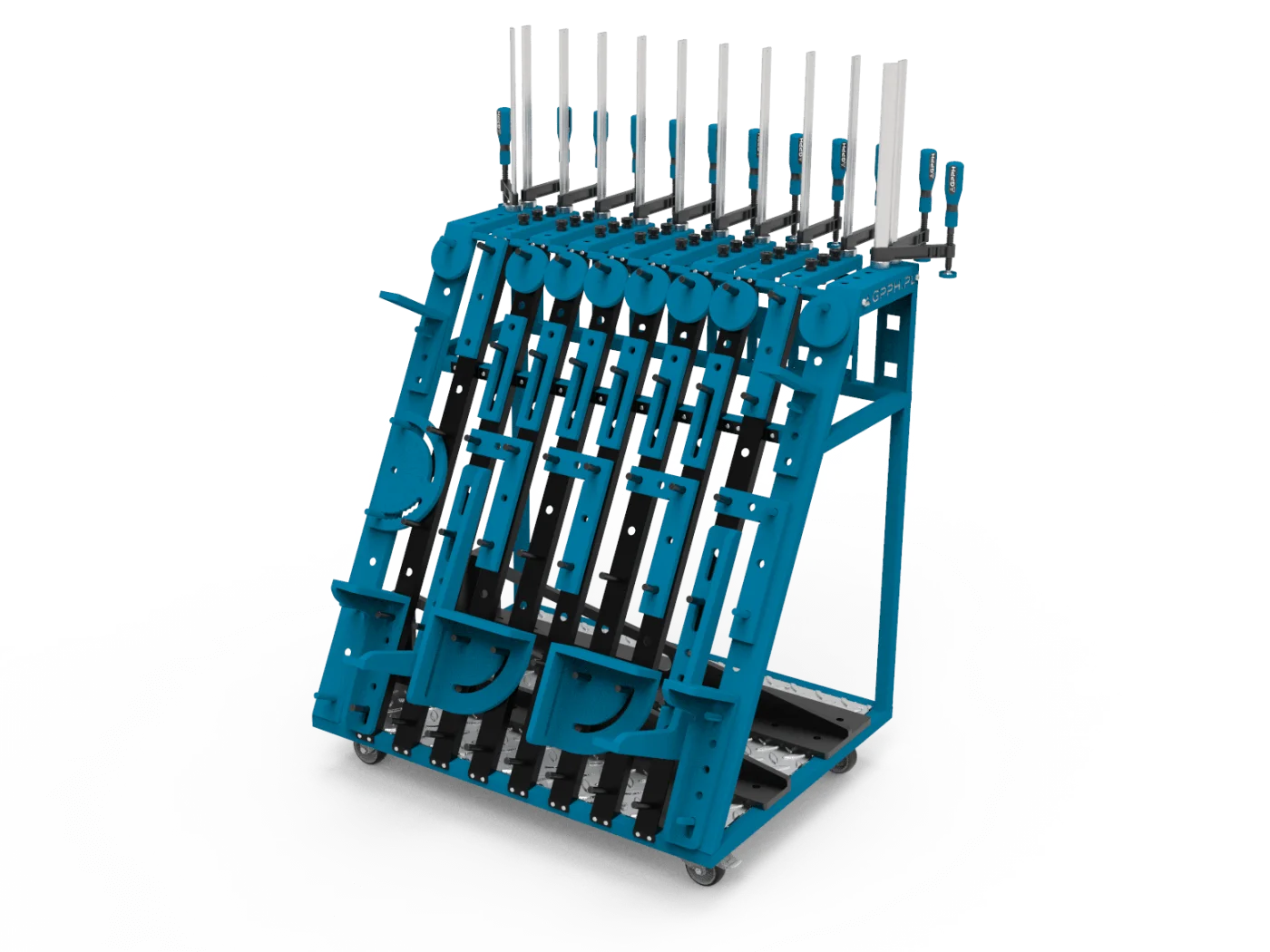Wózek narzędziowy rozmiar L z narzędziami do stołów spawalniczych
