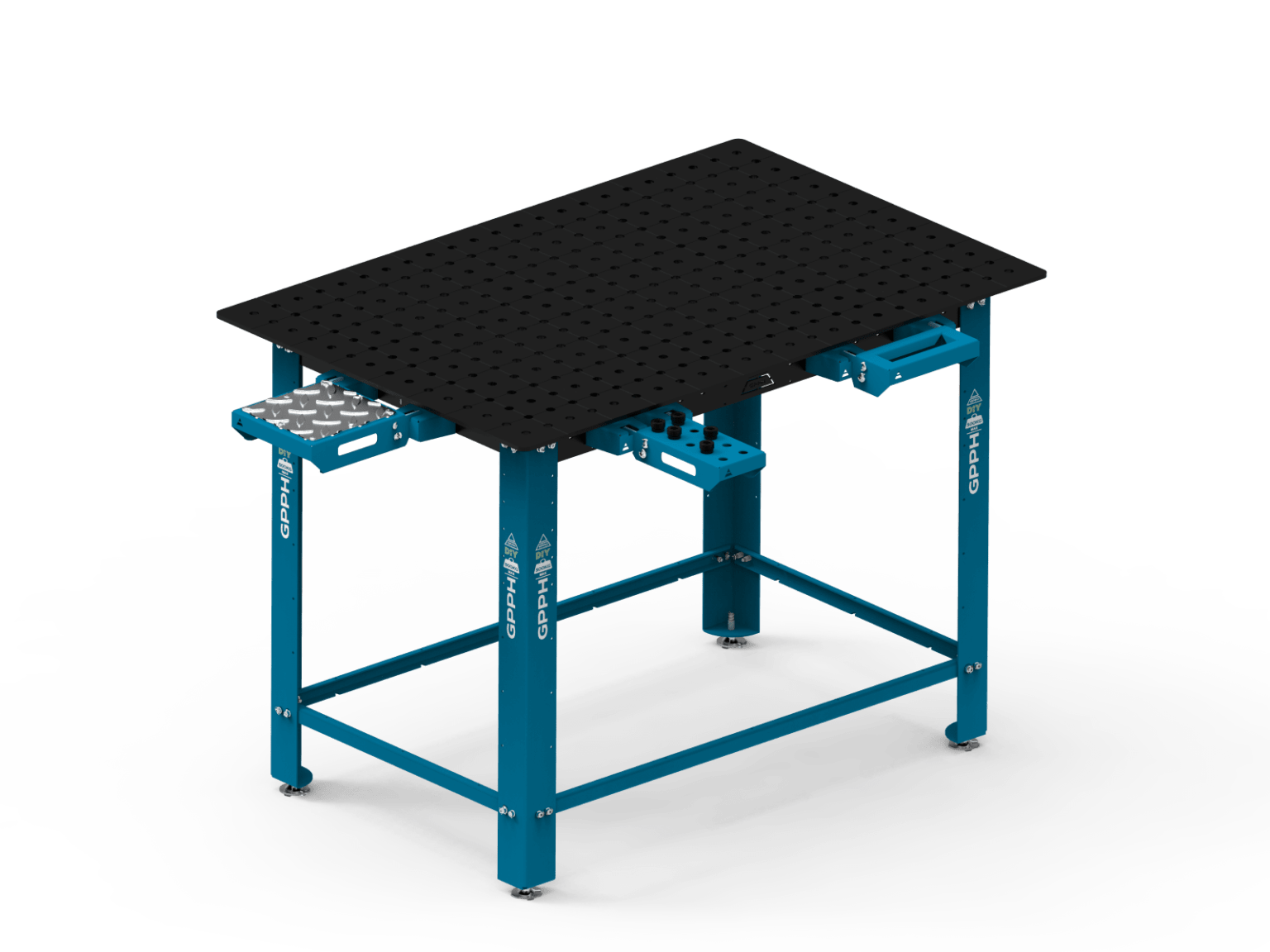 DIY τραπέζι με εντοιχισμένα ράφια