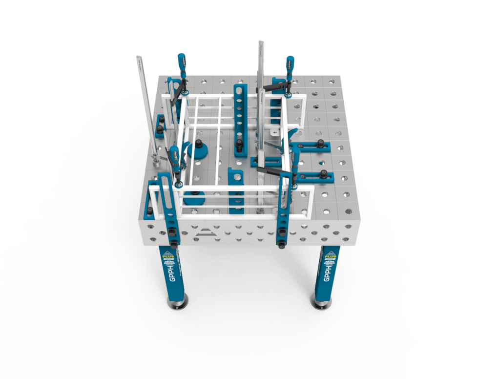 Konvencionalna varilna miza PLUS INOX s pritrjeno konstrukcijo