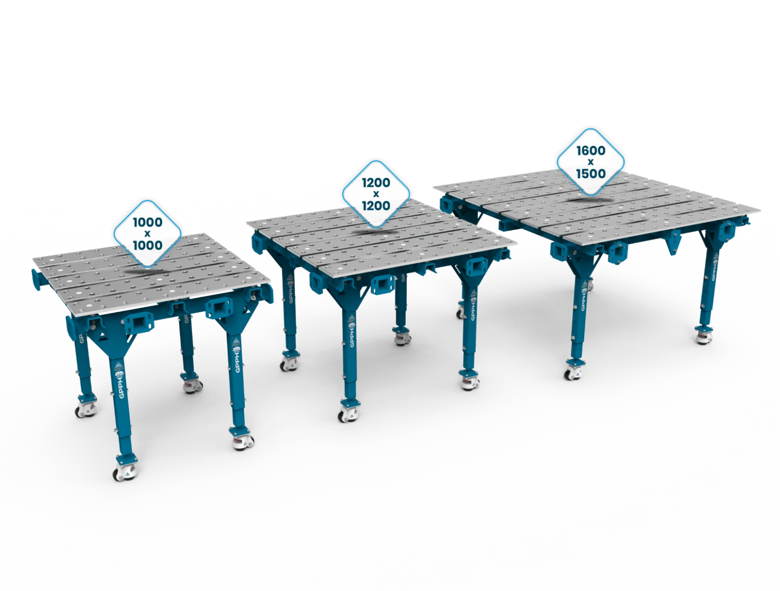 Modulaarsete keevituslaudade mõõtmed