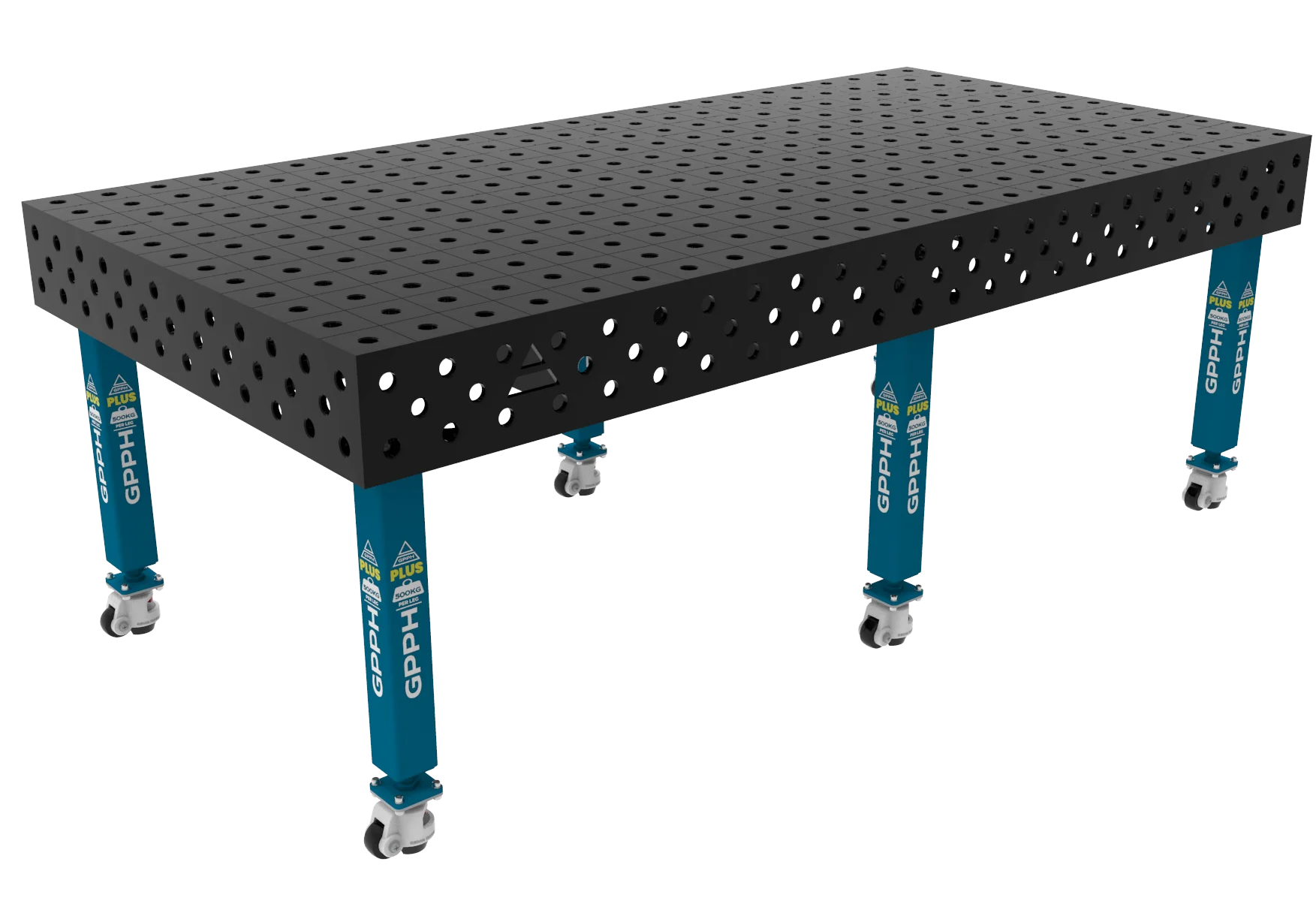 PLUS Table 2400x1200 ⌀28 100x100 grid legs with wheels e1695192397316