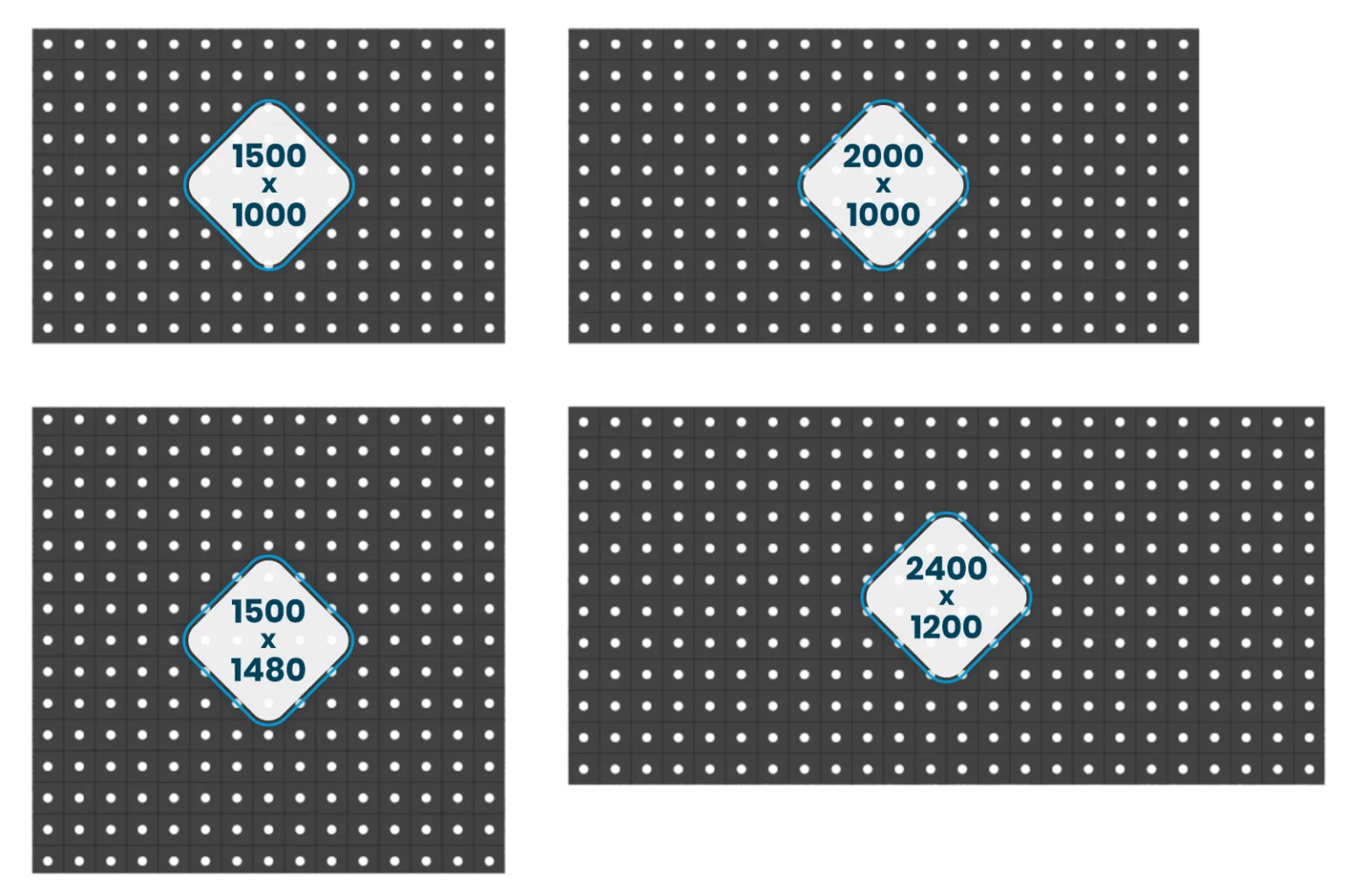 Rozmiary podnoszonych stołów XWT