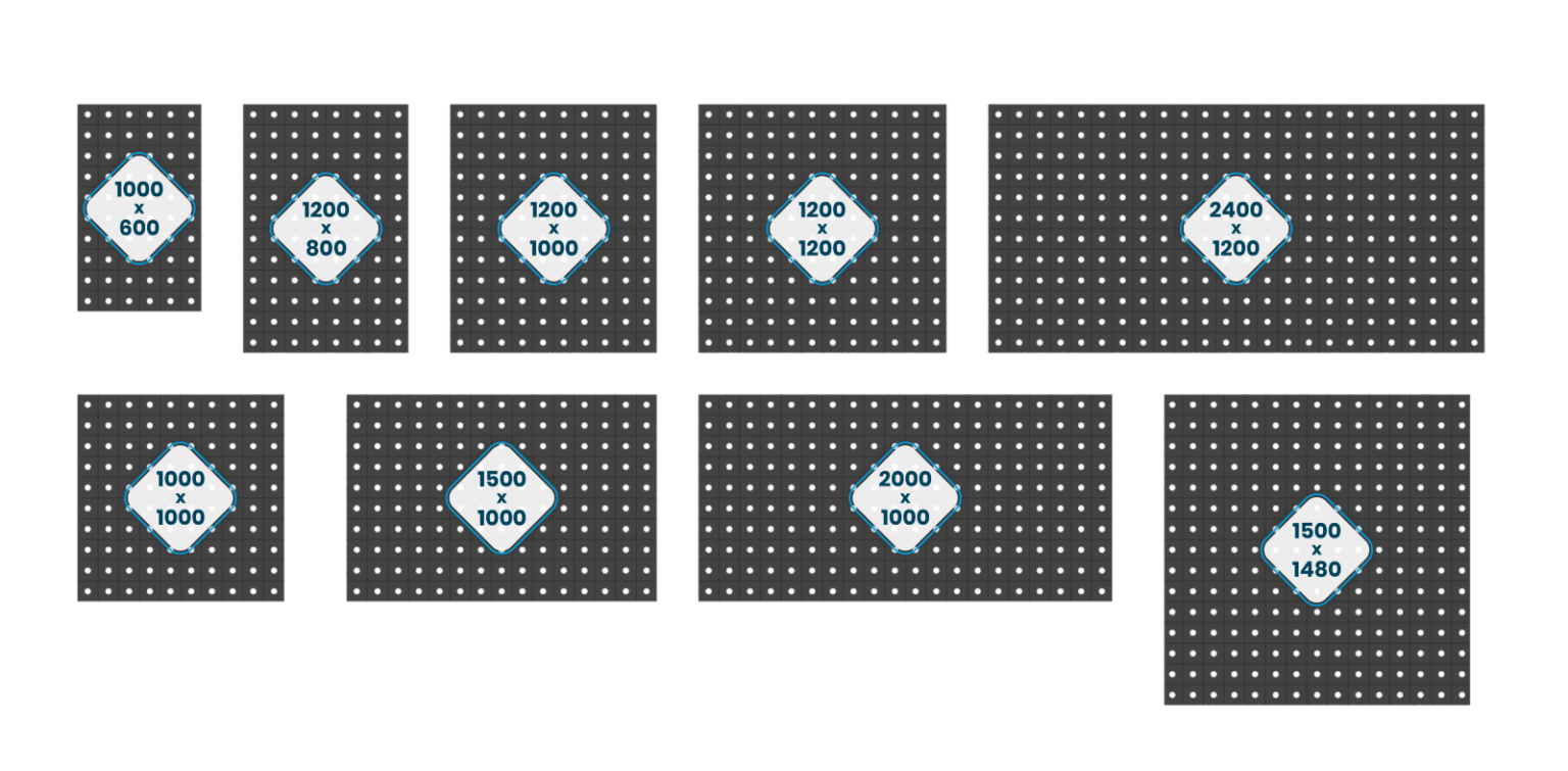 Rozmiary stołów BASIC