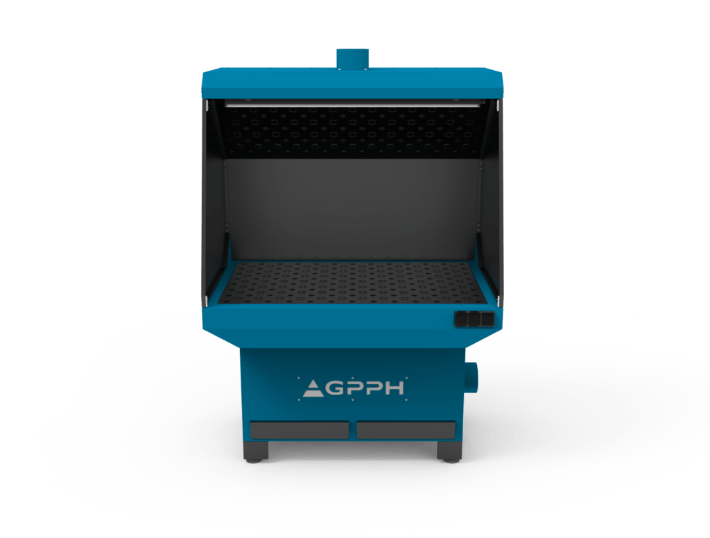 Stanowisko szlifiersko-odciągowe, standard, podstawa z odciągiem górnym