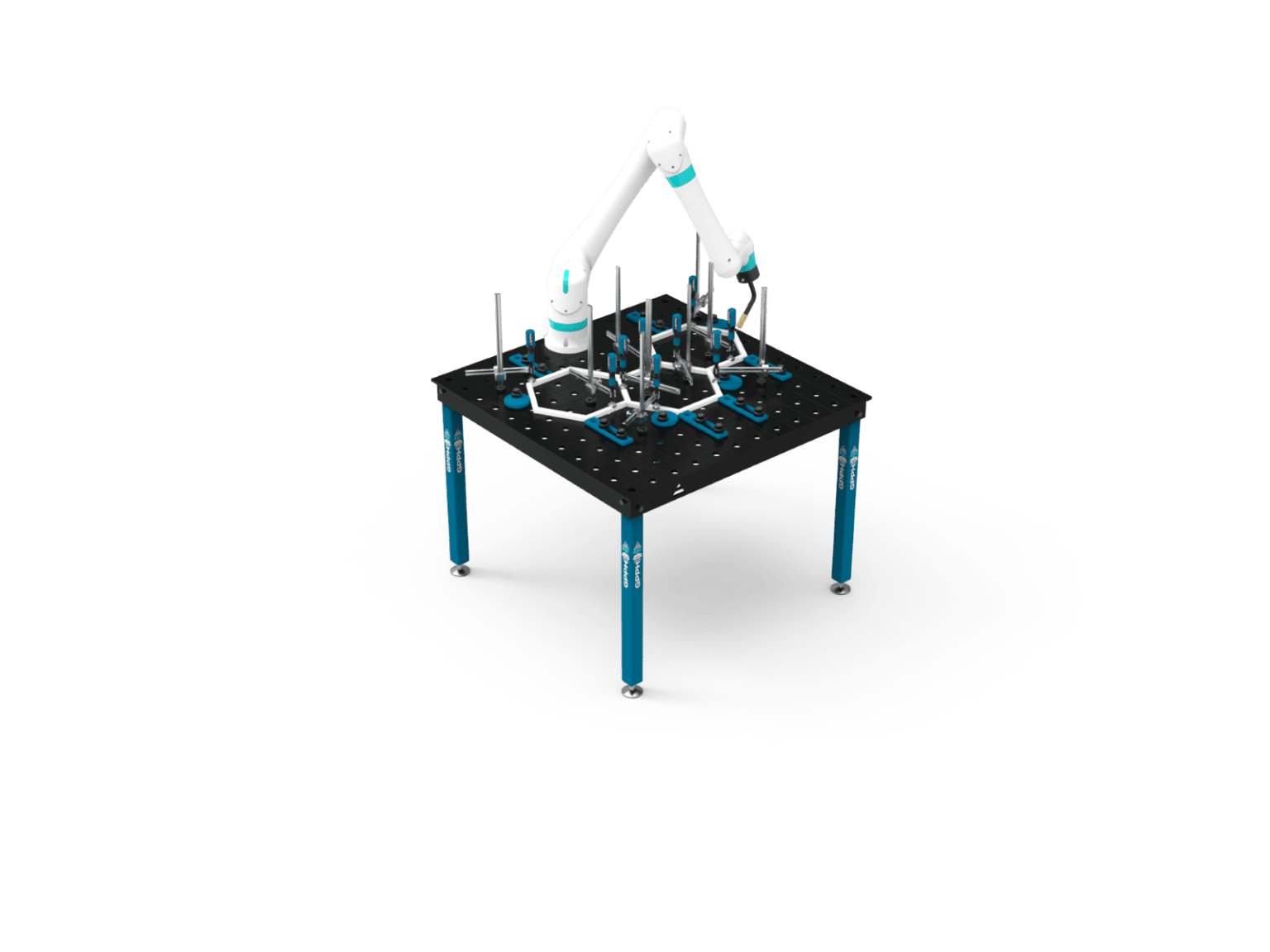 Mesa de soldagem e montagem BASIC com estrutura