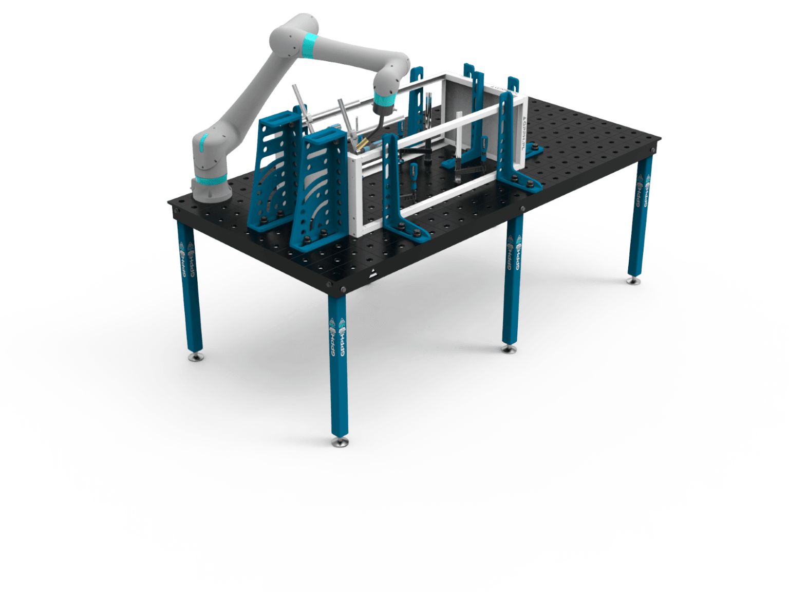 Mesa de soldagem e montagem BASIC com estrutura