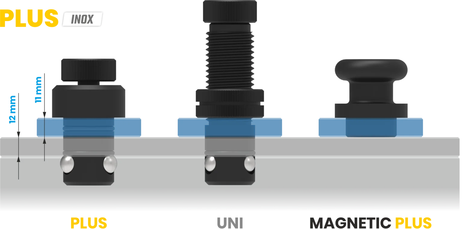 Trzpienie montażowe dla stołów spawalniczych PLUS INOX