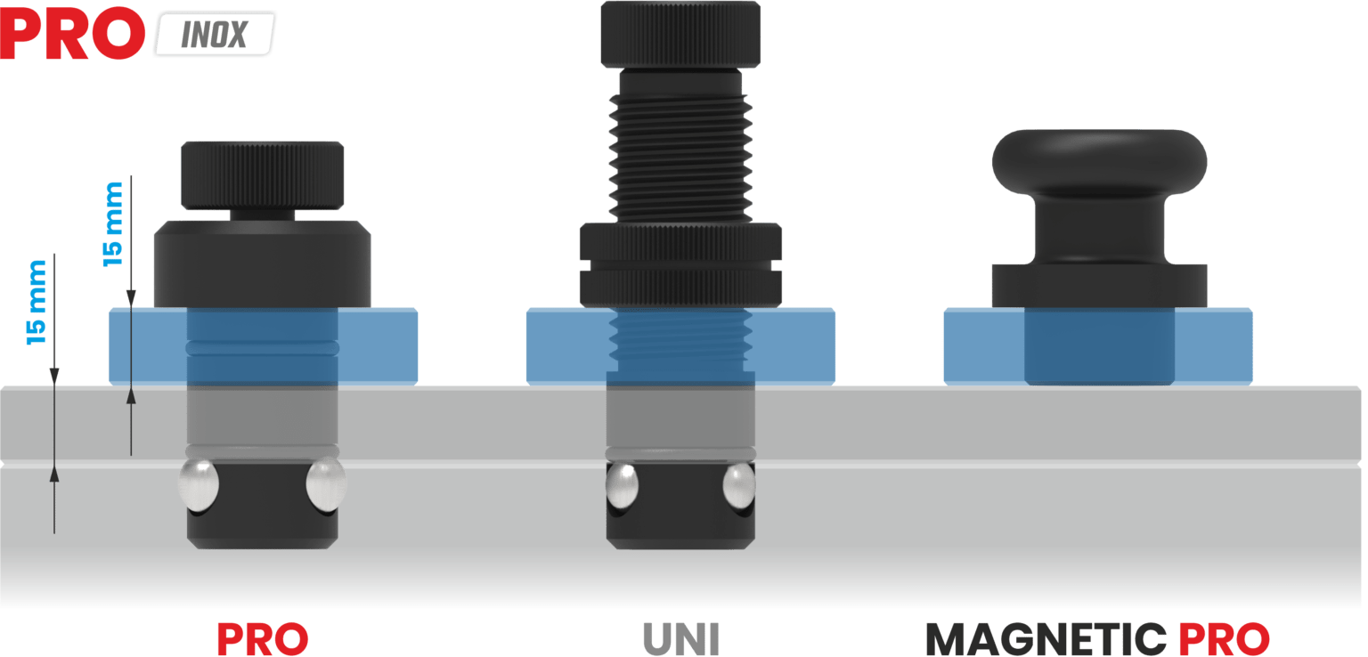 Vijak za hitro montažo za varilne mize PRO INOX