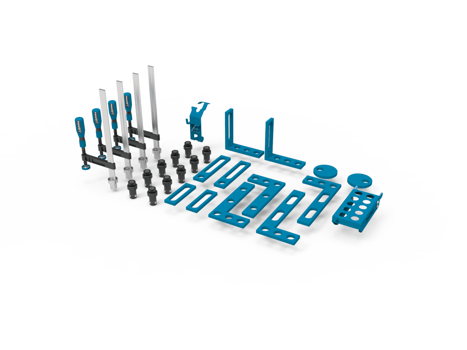 Įrankių rinkinys Nr. 4 - 28 elementai PRO suvirinimo stalams