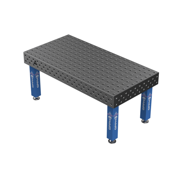 Stół Spawalniczy EXPERT na stopach 2000x1000 mm fi28 mm siatka 100x100 mm
