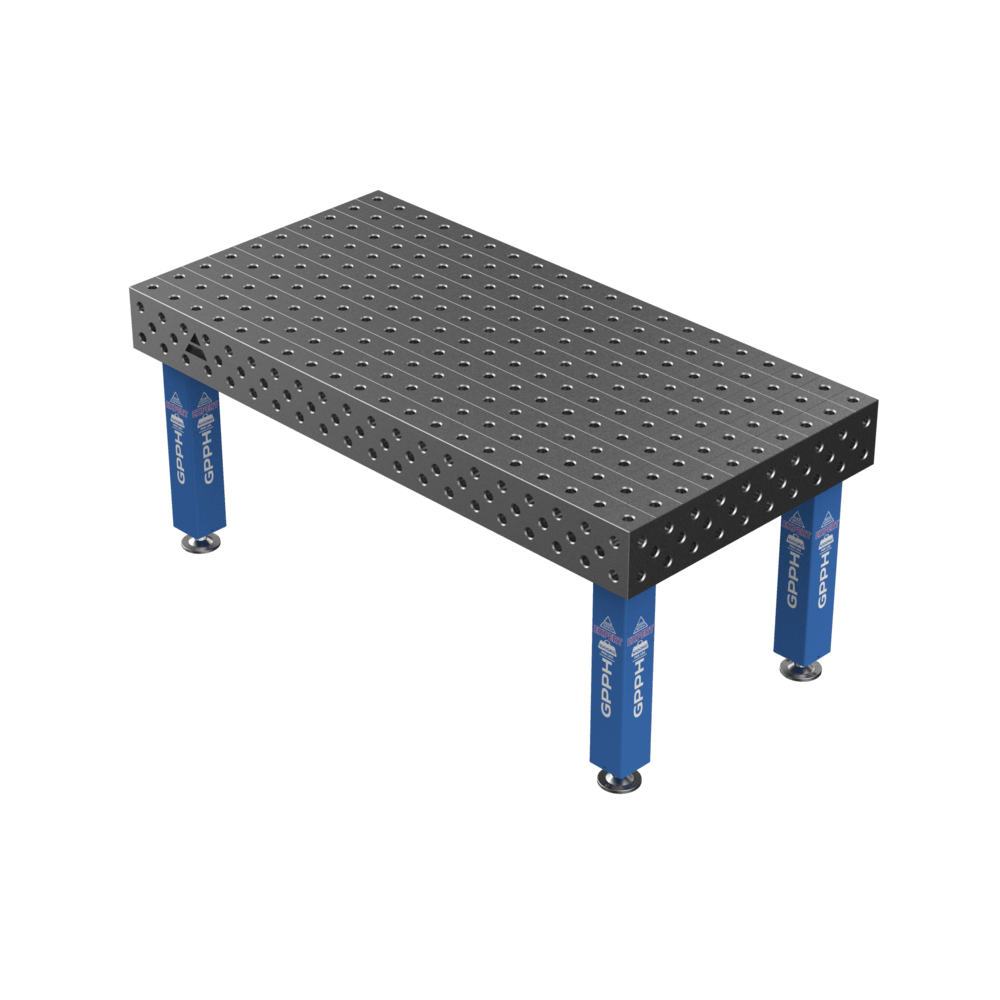 Stół Spawalniczy EXPERT na stopach 2000x1000 mm fi28 mm siatka 100x100 mm