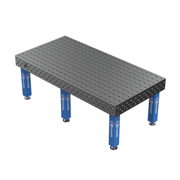 Stół Spawalniczy EXPERT na stopach 2400x1200 mm fi28 mm siatka 100x100 mm