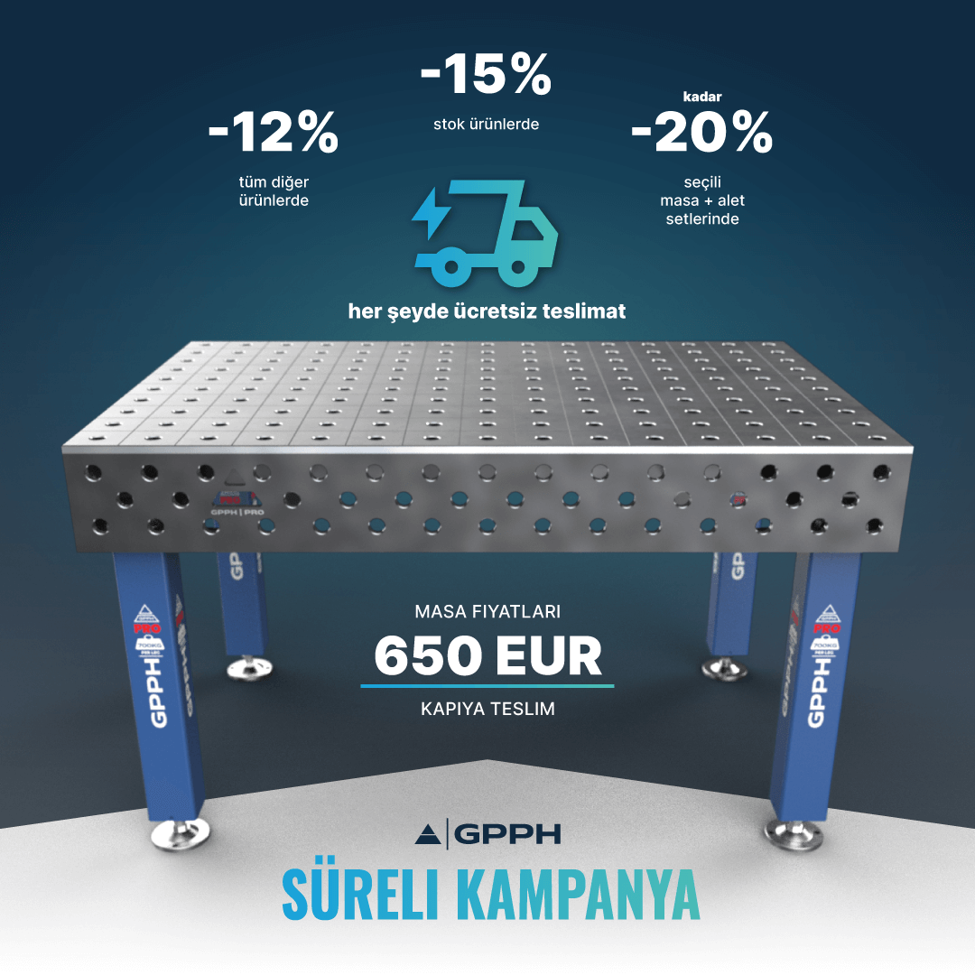 Süreli kampanya - stok ürünlerinde - diğer tüm ürünlerde her şeyde ücretsiz teslimat seçili masa + alet setlerinde ’ye varan indirim