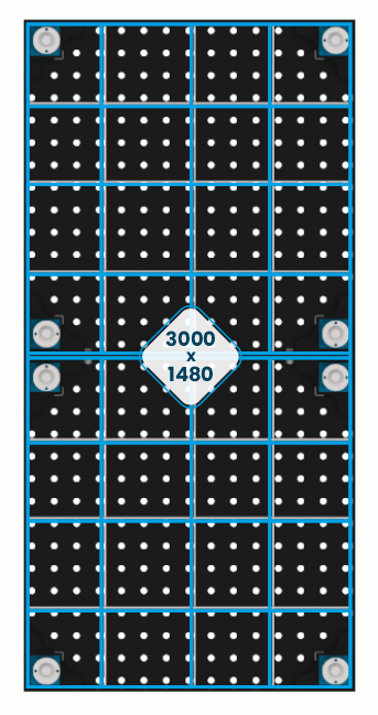 Nervure d'une table de soudage traditionnelle