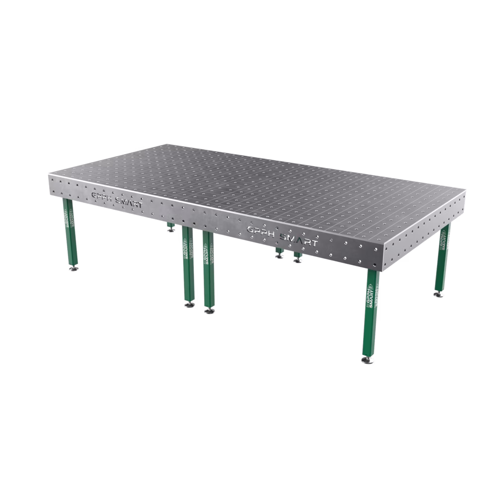 Stół spawalniczy SMART Siatka - 100x100mm, System - Φ16, Rozmiar - 3000x1480mm, Nogi - Na stopach, Blat - 12mm