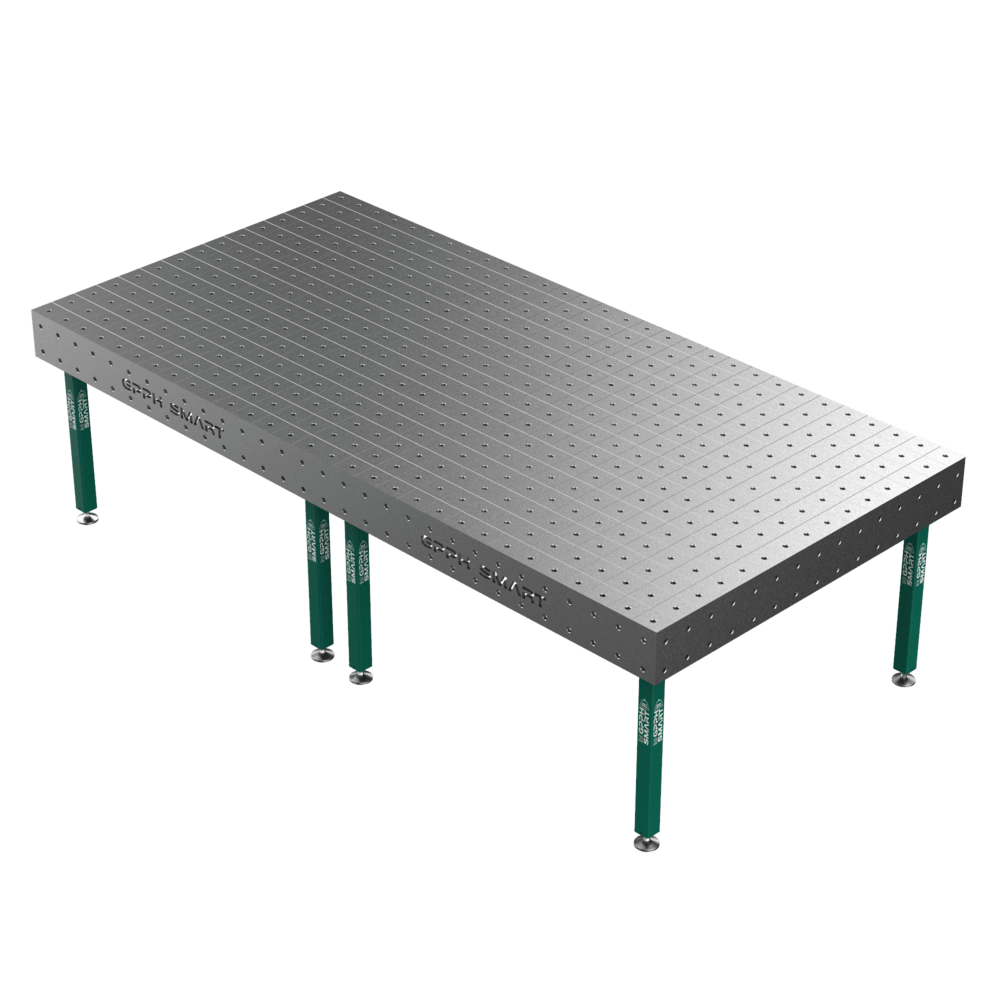 GPPH SMART Welding Table 12 mm on legs 3000x1480 mm fi16 mm grid 100x100 mm