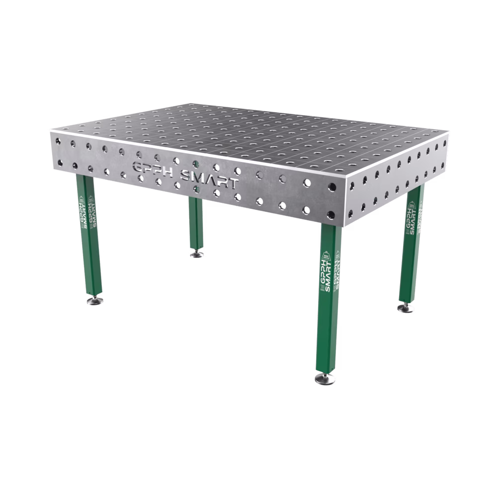 SMART welding table Grid - 100x100mm, System - Φ28, Size - 1500x1000mm, Legs - On feet, Top - 12mm