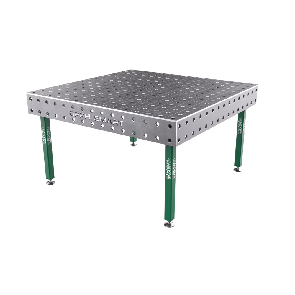 SMART welding table Grid - 100x100mm, System - Φ28, Size - 1500x1480mm, Legs - On feet, Top - 12mm