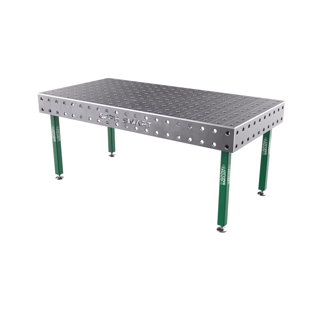SMART welding table Grid - 100x100mm, System - Φ28, Size - 2000x1000mm, Legs - On feet, Top - 12mm