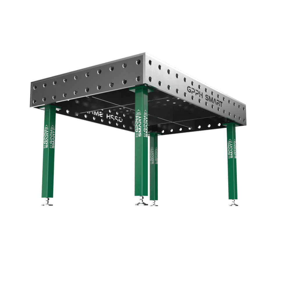 SMART welding table Grid - 100x100mm, System - Φ28, Size - 1500x1000mm, Legs - On feet, Top - 15mm