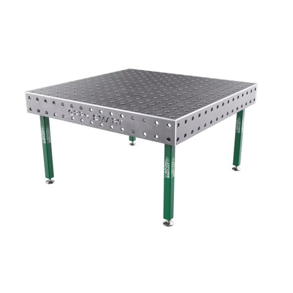 Table de soudage SMART Grille - 100x100mm, Système - Φ28, Dimensions - 1500x1480mm, Pieds - Sur patins, Plateau - 15mm