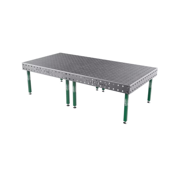 Mesa de soldadura SMART Rejilla - 100x100 mm, Sistema - Φ28, Tamaño - 3000x1480 mm, Patas - Sobre pies, Tablero - 15 mm