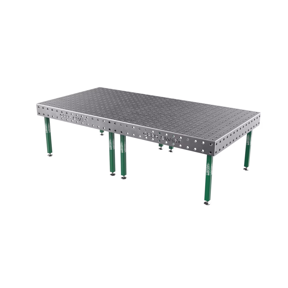SMART welding table Grid - 100x100mm, System - Φ28, Size - 3000x1480mm, Legs - On feet, Top - 15mm