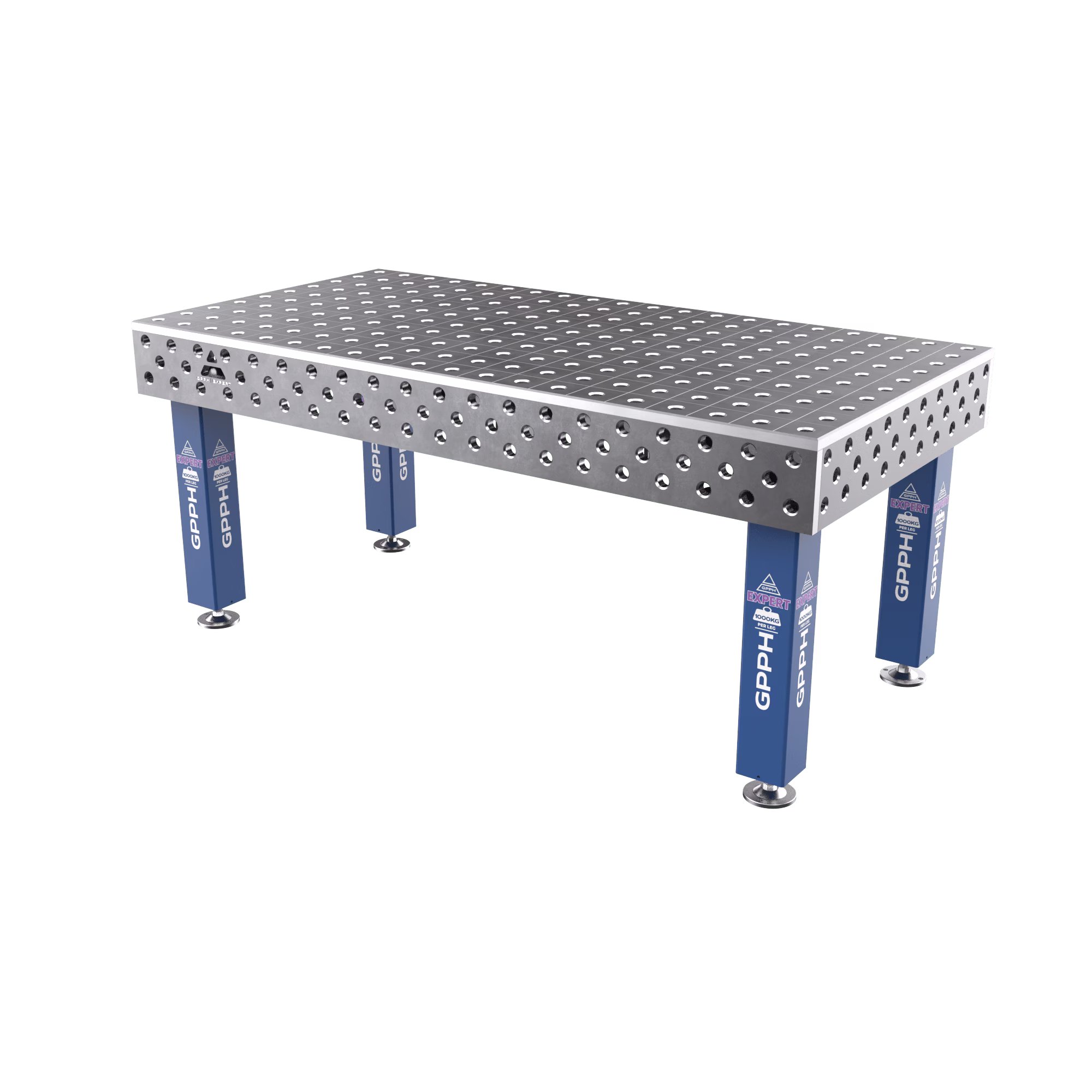 Stół Spawalniczy EXPERT Rozmiar - 2000x1000mm, Siatka - 100x100mm, System - Φ28, Nogi - Na stopach