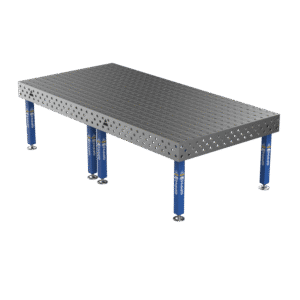 Mesa de soldadura PLUS Rejilla - 100x100 mm, Sistema - Φ28, Tamaño - 3000x1480 mm, Patas - Sobre pies
