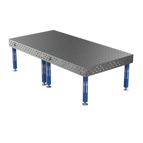 Stół Spawalniczy PLUS Siatka - 100x100mm, System - Φ28, Rozmiar - 3000x1480mm, Nogi - Na stopach