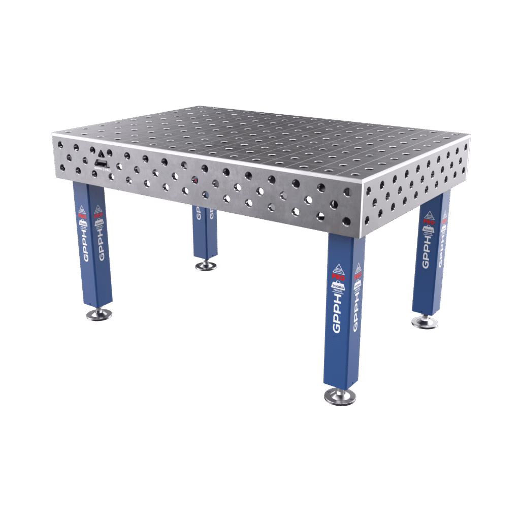PRO Welding Table Grid - 100x100mm, System - Φ28, Size - 1500x1000mm, Legs - On feet