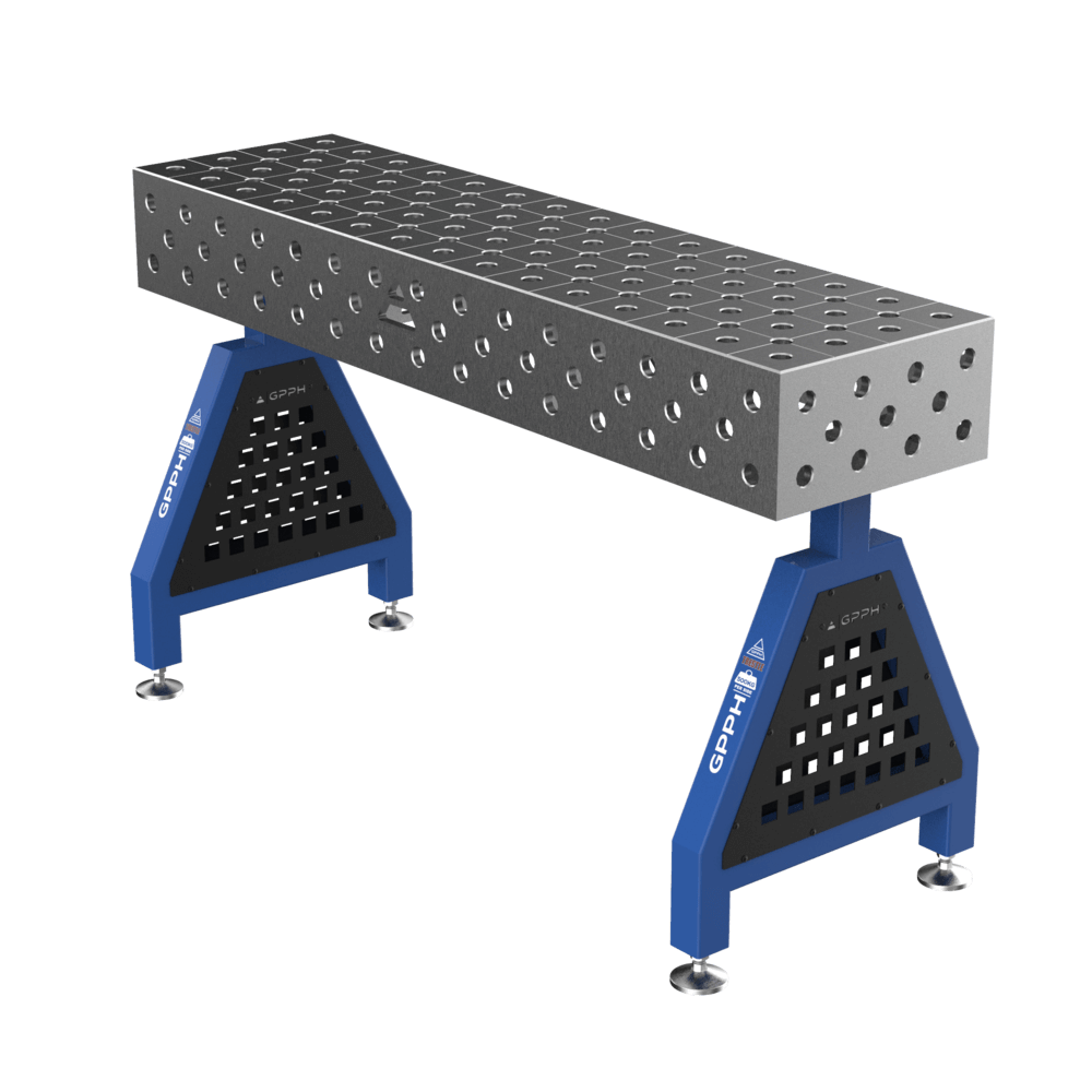 GPPH TRESTLE PLUS hegesztőállvány lábakon 1500x400x200 mm, átmérő 28 mm, átlós háló