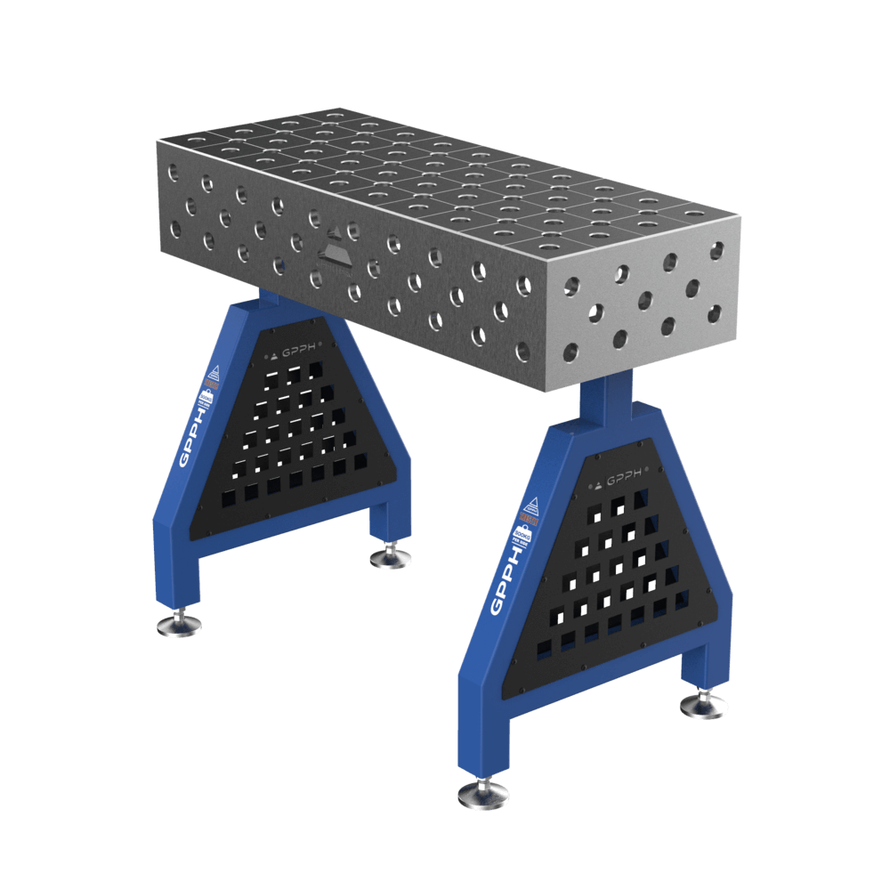 GPPH Support de soudage TRESTLE PRO sur pieds 1000x400x200 mm, diamètre 28 mm, grille diagonale