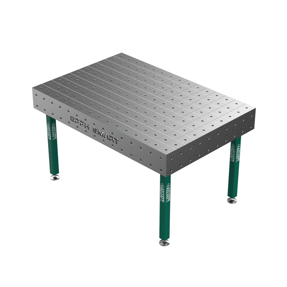 Stół Spawalniczy GPPH SMART 12 mm na kołach 1500x1480 mm fi28 mm siatka 100x100 mm