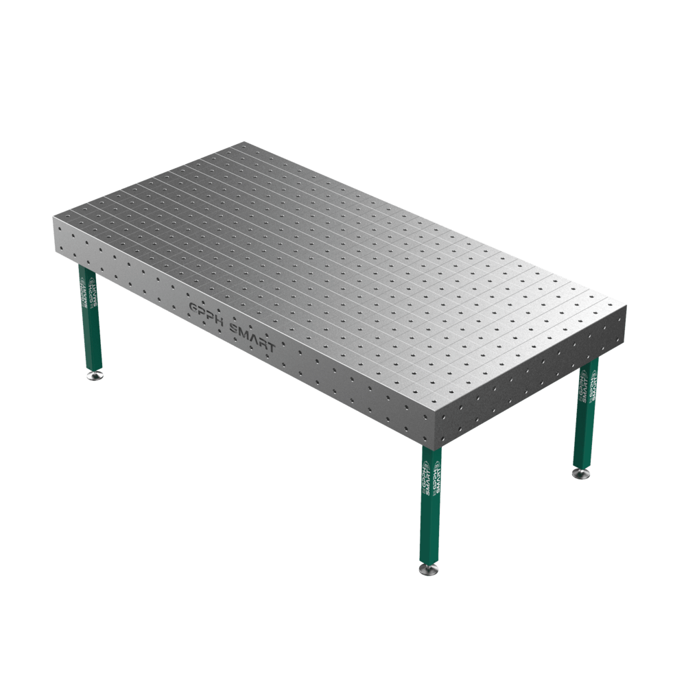 Stół Spawalniczy GPPH SMART 15 mm na stopach 2400x1200 mm fi16 mm siatka 100x100 mm