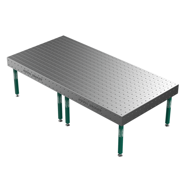 Stół Spawalniczy GPPH SMART 15 mm na stopach 3000x1480 mm fi16 mm siatka 100x100 mm