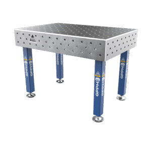 Svářovací stůl PLUS Rozměr - 1200x800mm, Mřížka - 100x100mm, Systém - Φ16, Nohy - Na patkách