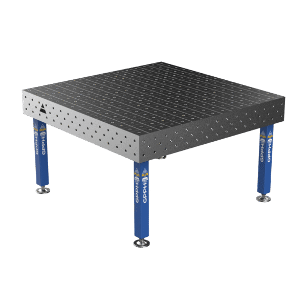Svářecí stůl PLUS Síť – 100×100 mm, Systém – Φ16, Rozměr – 1500×1480 mm, Nohy – Na nohách