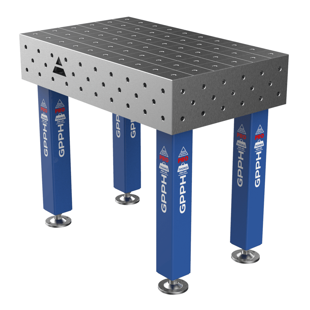 Lasteafel PRO Afmeting - 1000x600mm, Raster - 100x100 mm, Systeem - Φ16, Poten - Op voeten
