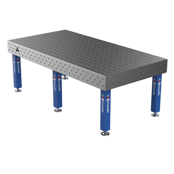 Stół Spawalniczy PRO na stopach 2400x1200 mm fi16 mm siatka 100x100 mm
