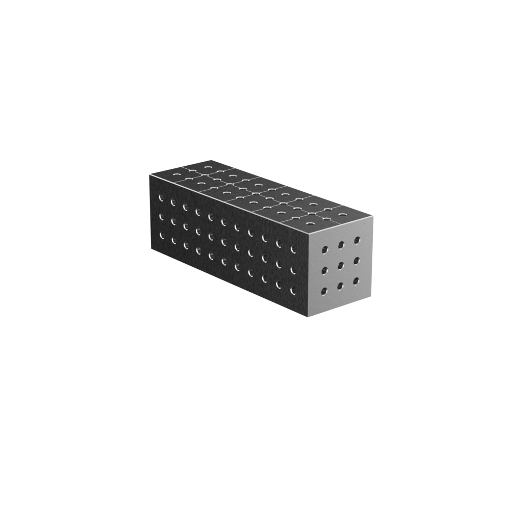 GPPH Verbindungsklotz PLUS 600x200x200 mm fi16 mm, Raster 50x50 mm