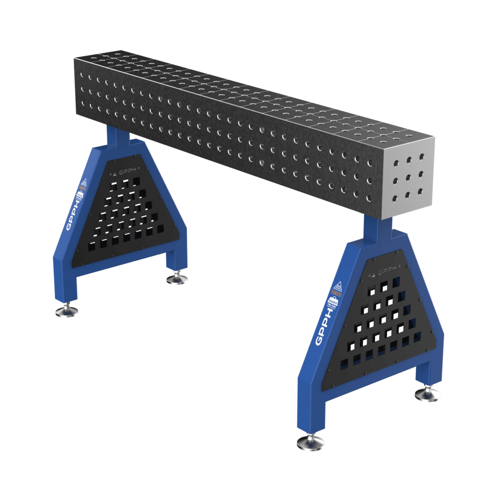 Soporte de soldadura TRESTLE ECO sobre pies 1500x200x200 mm diámetro 16 mm malla 50x50 mm
