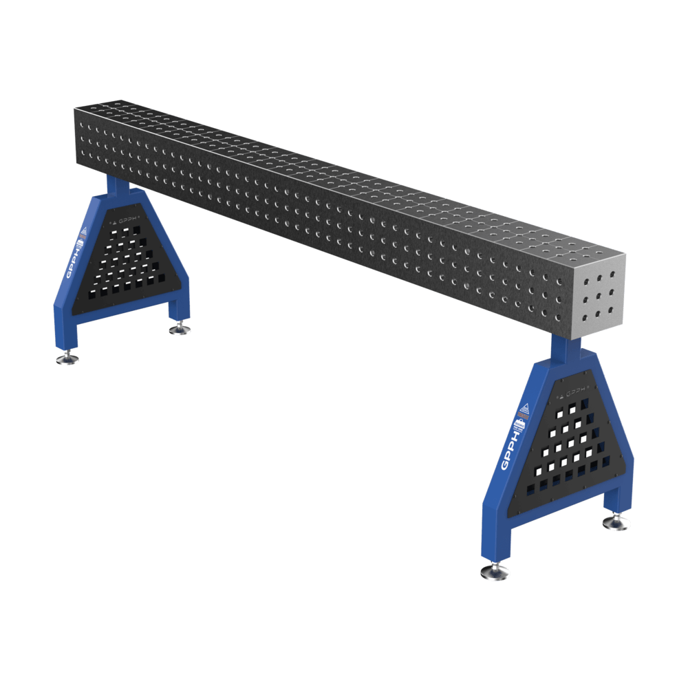 Suport de sudură TRESTLE ECO pe picioare 2400x200x200 mm diametru 16 mm plasă 50x50 mm