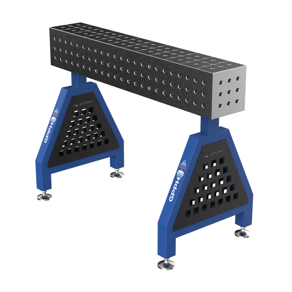 Soporte de soldadura TRESTLE PRO sobre pies 1200x200x200 mm fi 16 mm malla 50x50 mm