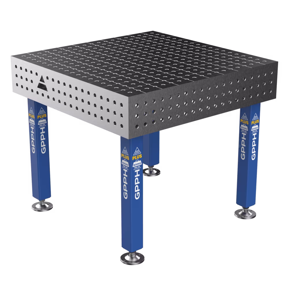 Welding Table PLUS Size - 1000x1000mm, Grid - 50x50mm, System - Φ16, Legs - On feet
